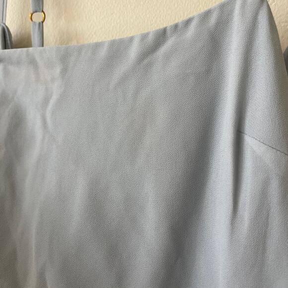 Show Me Your Mumu Lauren Tie Maxi Dress Steel Blue Chiffon Size Small NWT - Picture 7 of 12